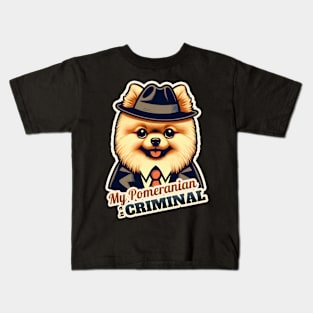 Pomeranian Criminal Kids T-Shirt